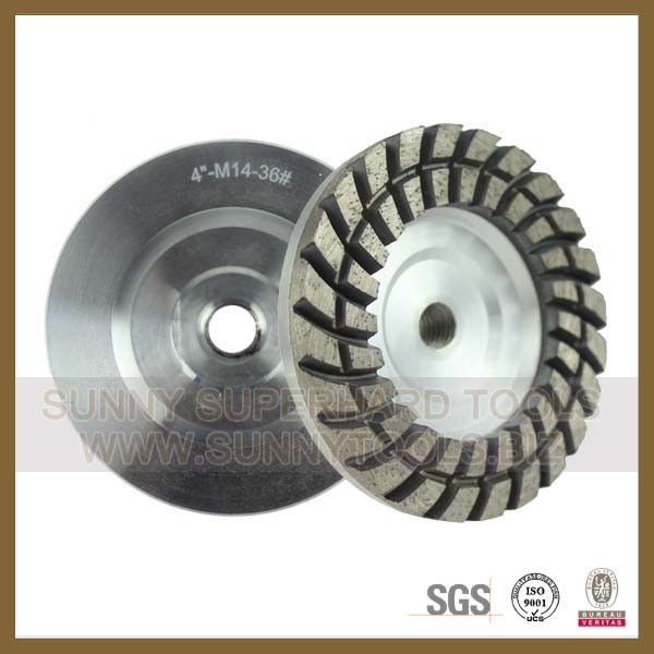 Silver Brazing Double Row Diamond Cup Grinding Wheel