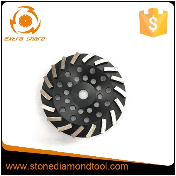 2017 China Factory Waved Turbo Diamond Grinding Cup Wheel