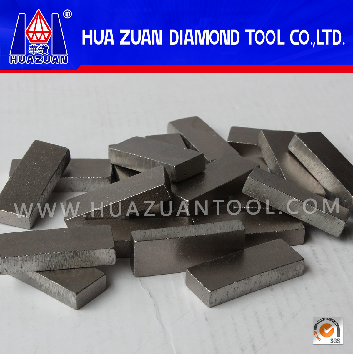 Hot Pressed 1000mm Diamond Segment 40X7X15mm Diamond Sandstone Cutting Tips