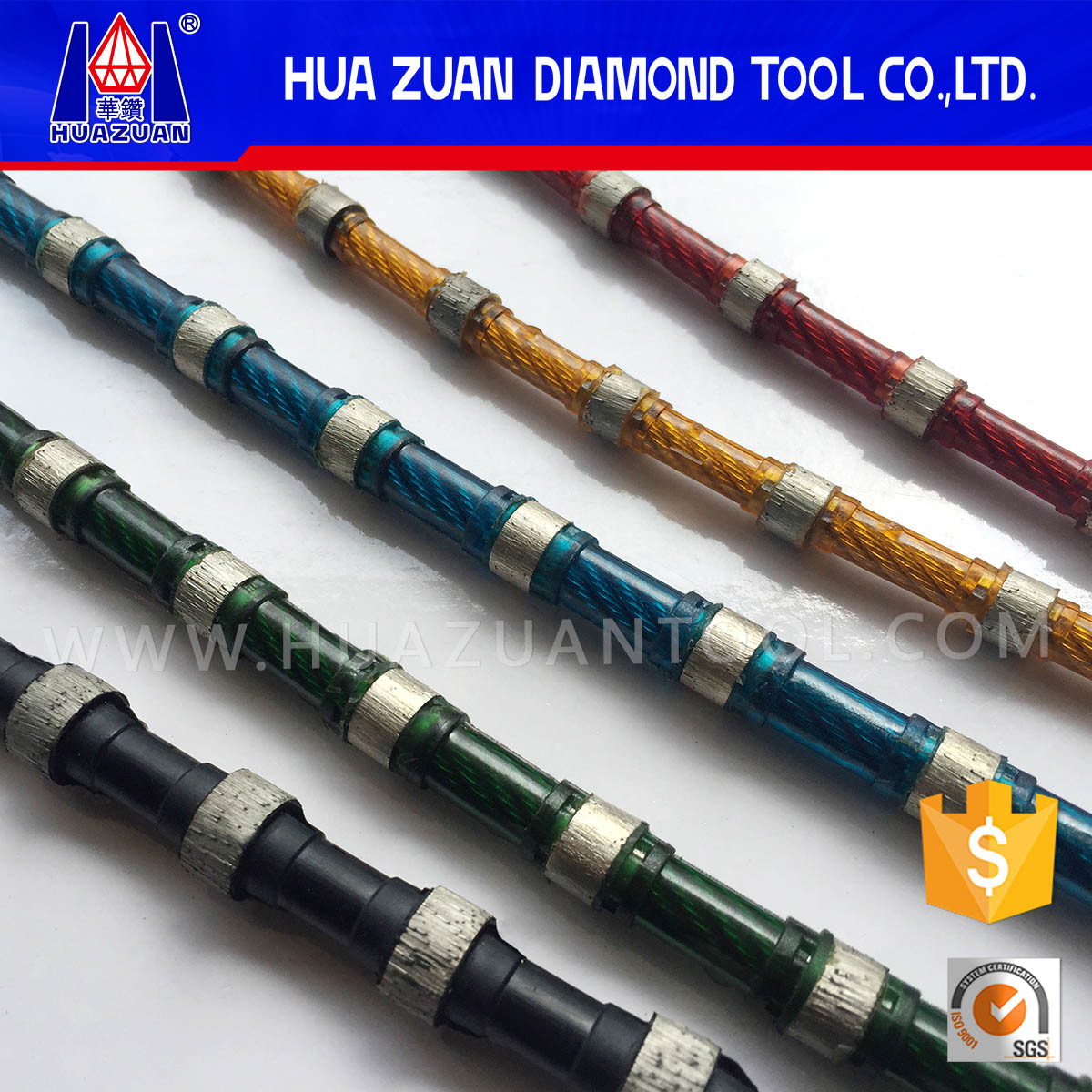 Diamond Rope Saw for Cutting Granite Rocks