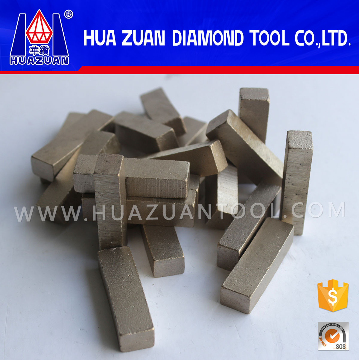 Good Sharpness 1200mm Diamond Circular Saw Blade Segment, Stone Cutting Tip, Cutting Marble Segment for Sale