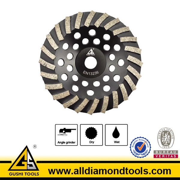 Brazed Turbo Diamond Grinding Wheel for Concrete and Stone