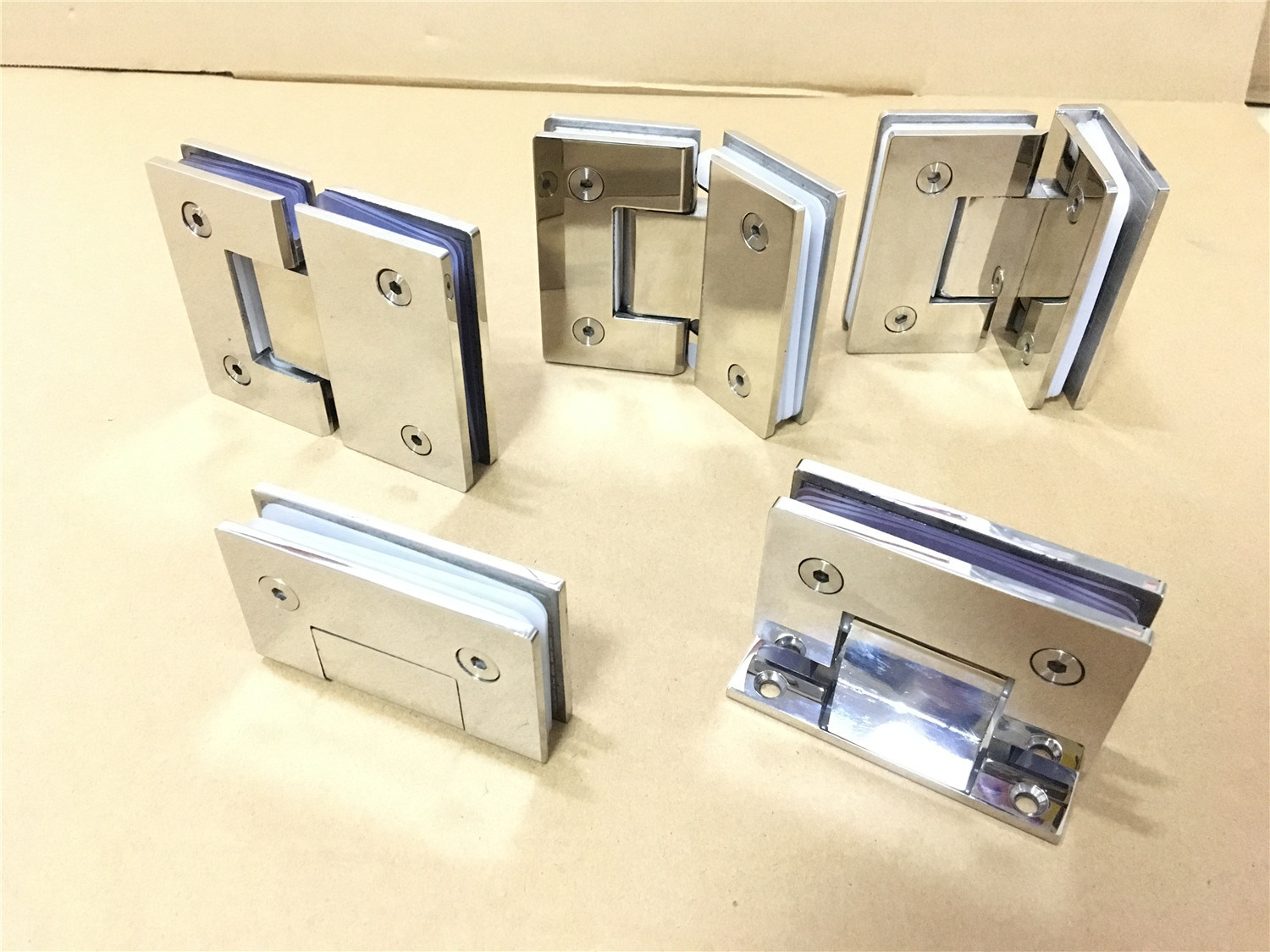 Stainless Steel, Brass 90, 180, 135 Bathroom Glass Clamp Shower Door Hinge