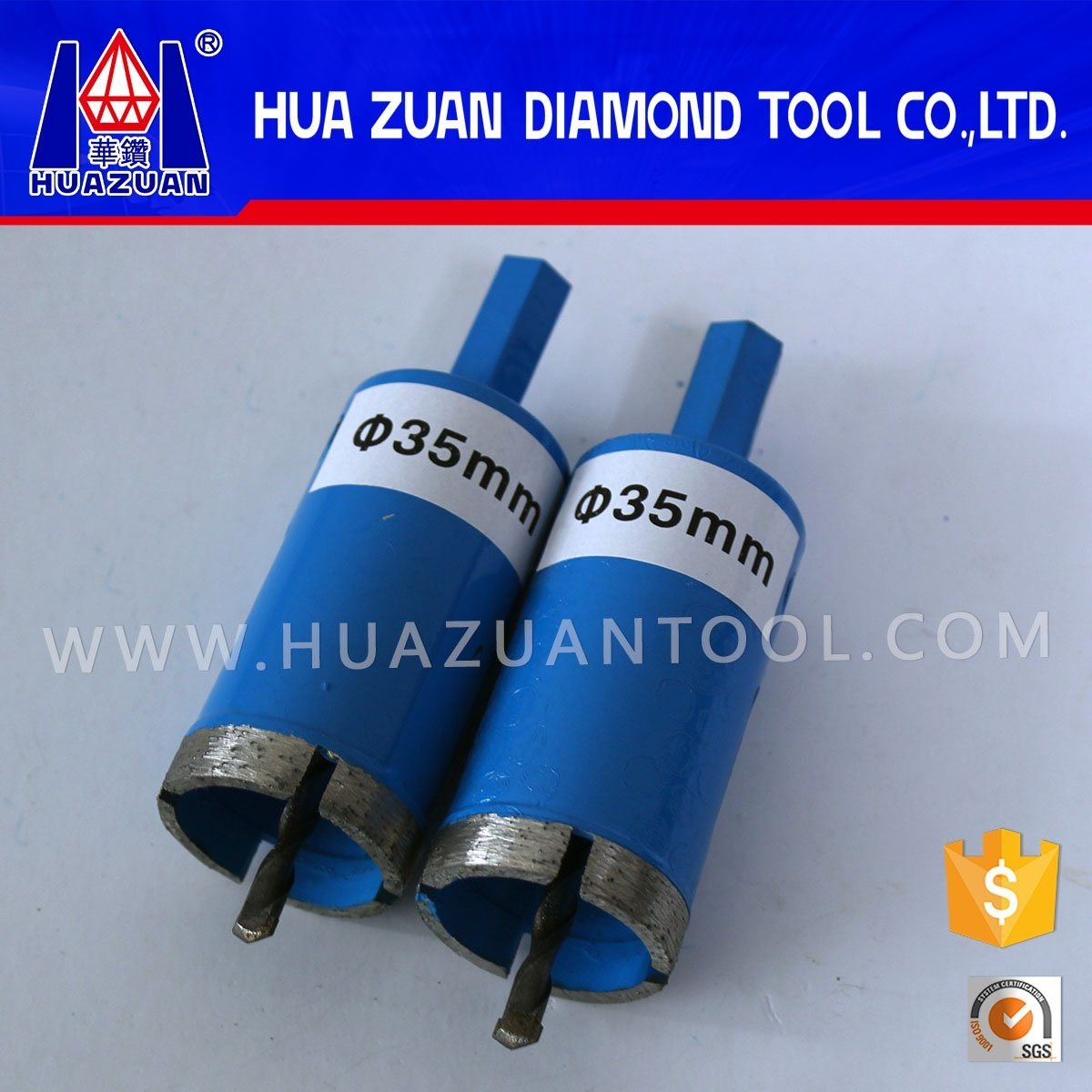 35mm Diamond Core Drill Bit with Center Fixed