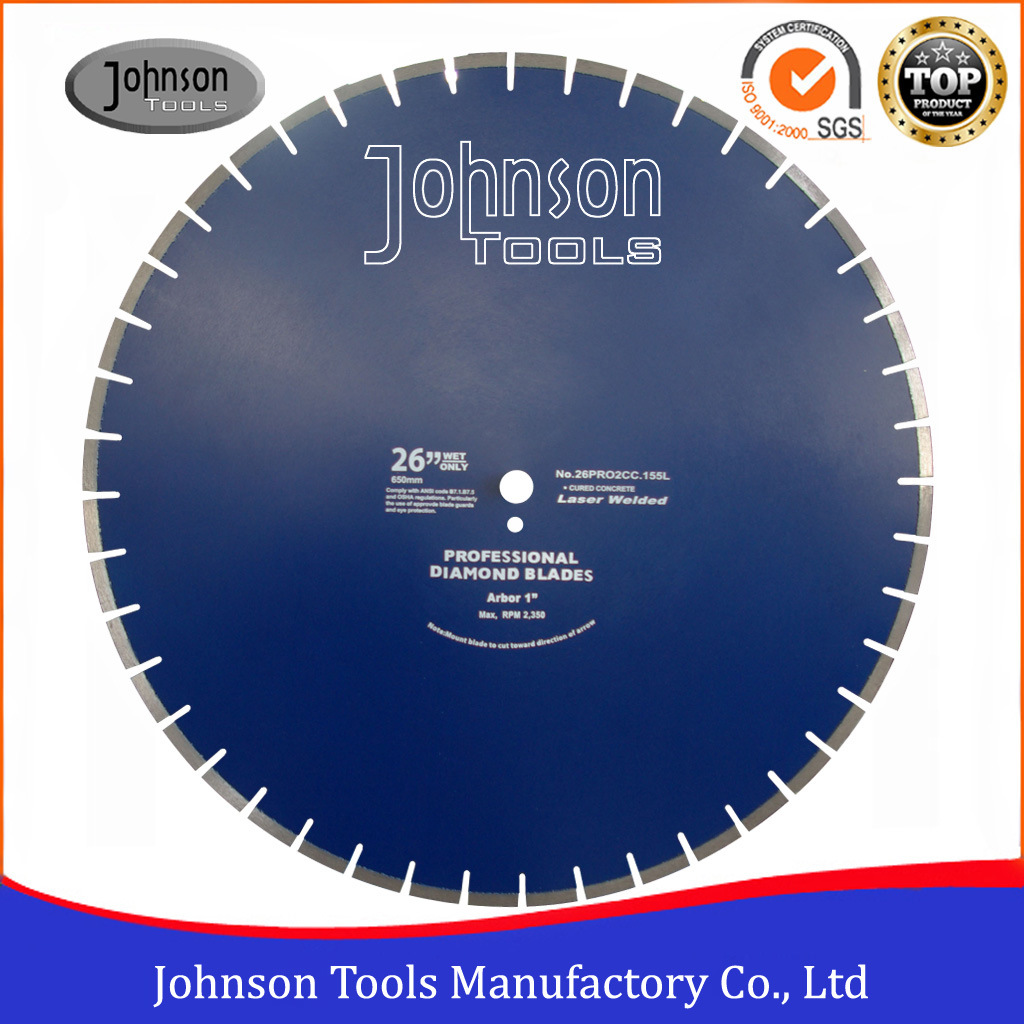 Laser Welded Diamod Saw Blade: 650mm Concrete Cutting Saw Blade