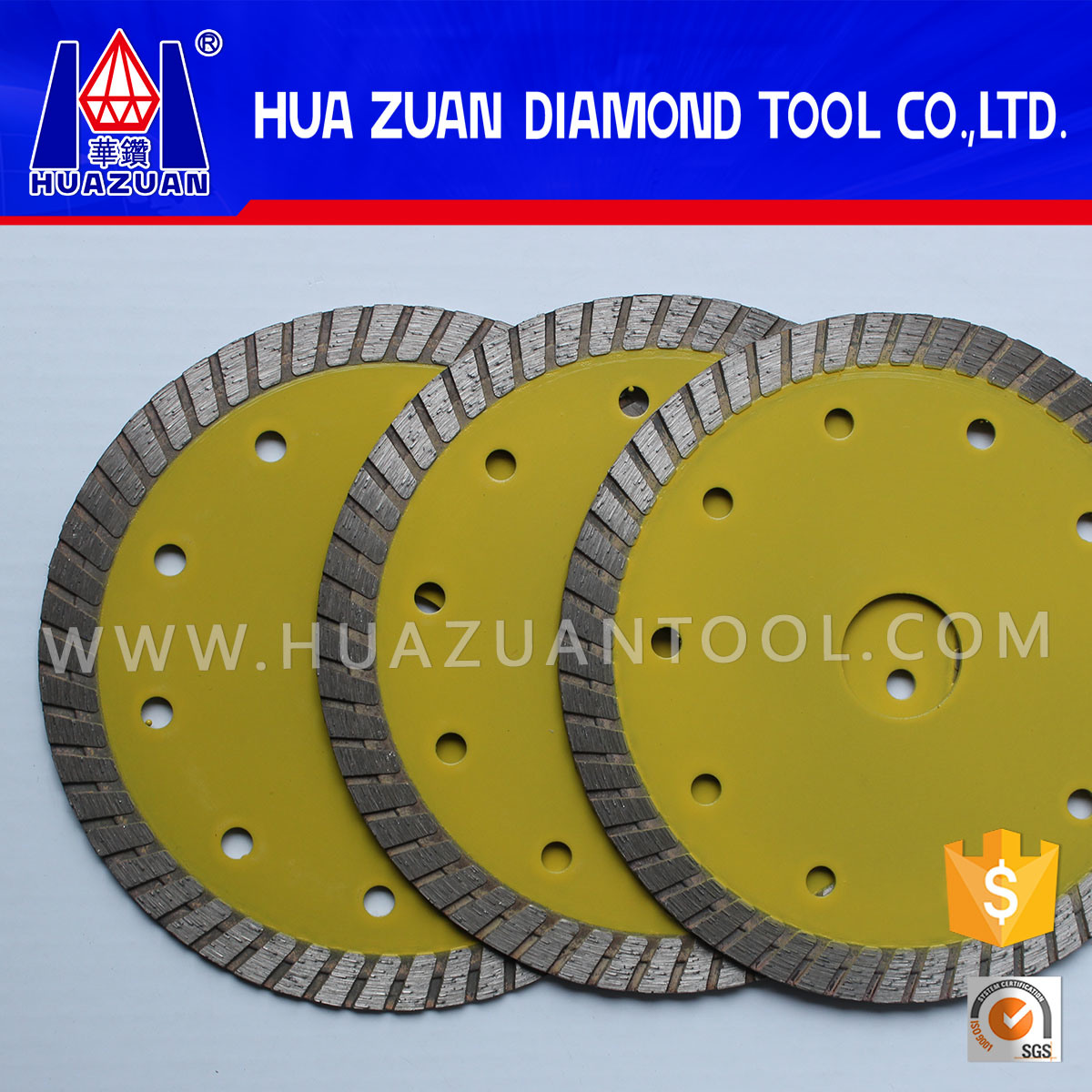 Small 105mm Diamond Turbo Saw Blade for Granite