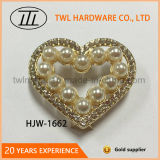 Heart Shape Pearl Decoration Hardware, Metal Fittings for Handbag