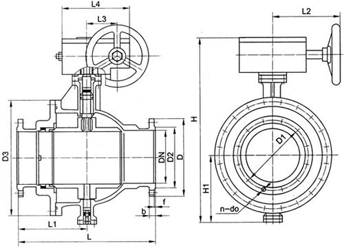 Worm Gear Fixed Ball Valve (Q341F)